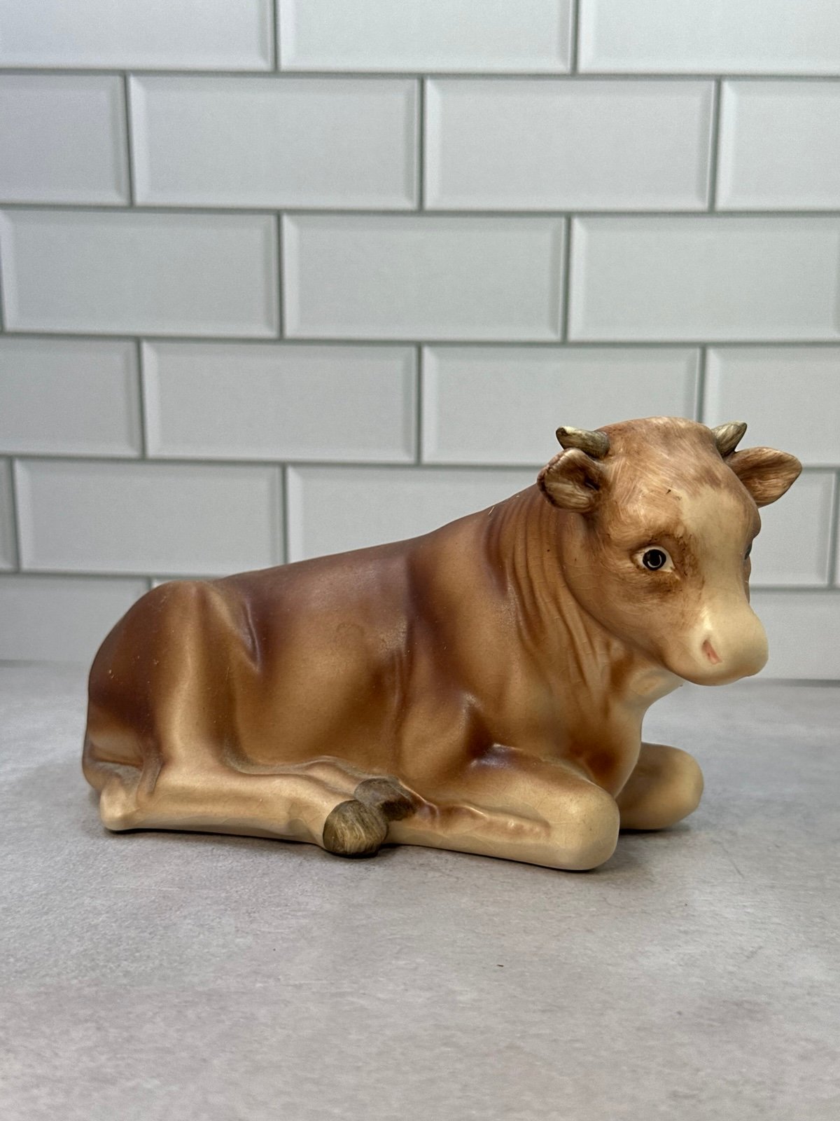 Goebel Hummel sitting cow nativity figure vintage W Germany