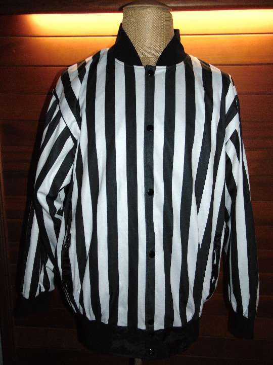 Honig's Whistle Stop Reversible Jacket Mens Size Large Referee Striped