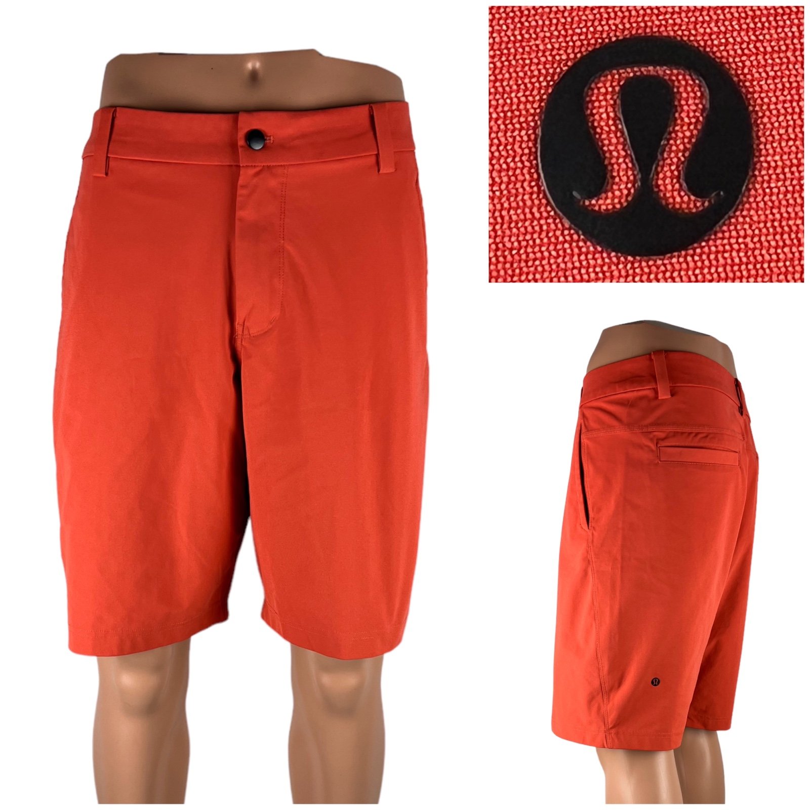 Lululemon Shorts Mens 36 Commission 10 Inseam Chino Stretch Comfort Orange