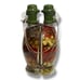Infused Oil Vinegar Kitchen Decorative Dual Glass Bottle 9 in Tall