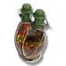 Infused Oil Vinegar Kitchen Decorative Dual Glass Bottle 9 in Tall