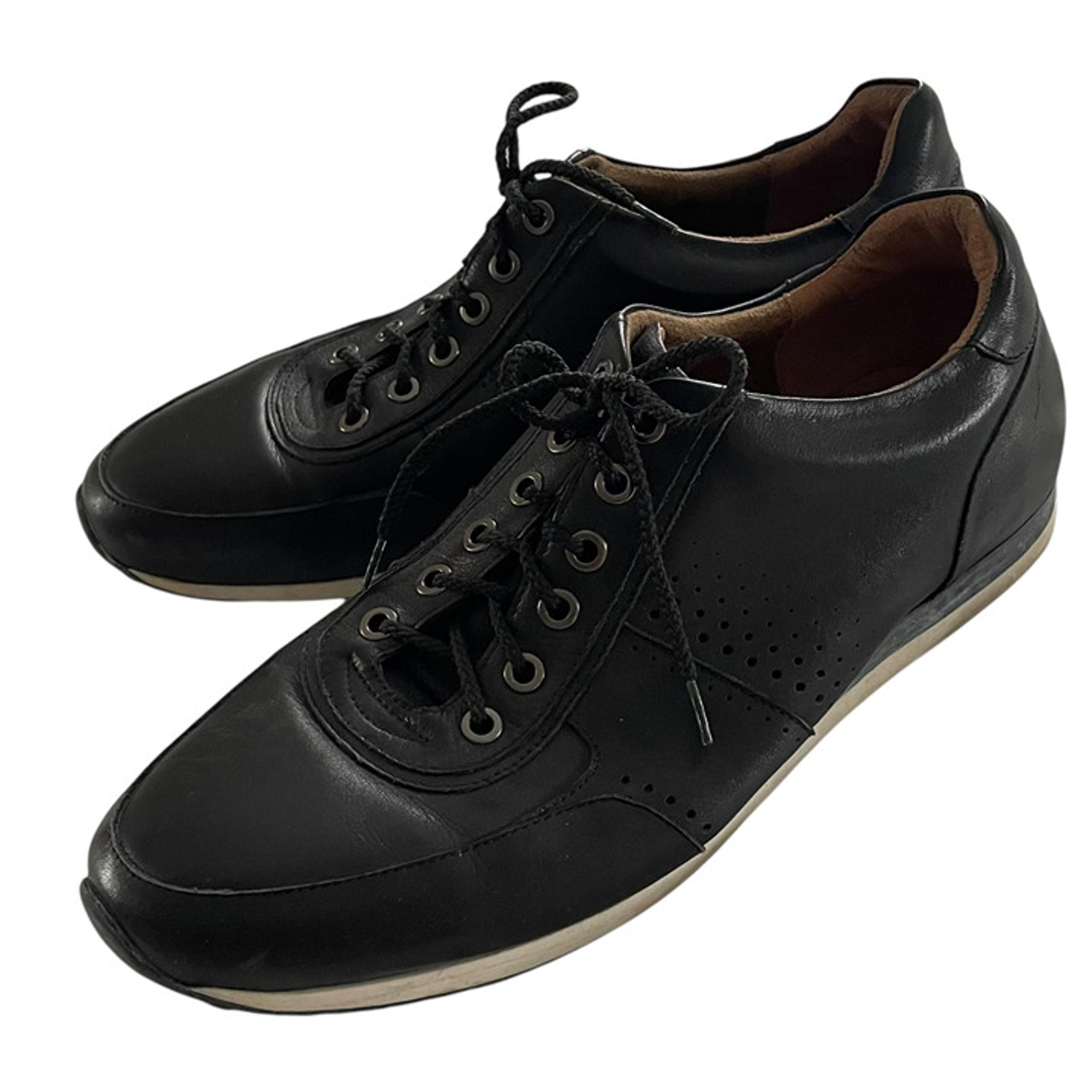 Bacco Bucci Meyer Leather Lace Up Sneakers Size 9 Mens Black Shoes