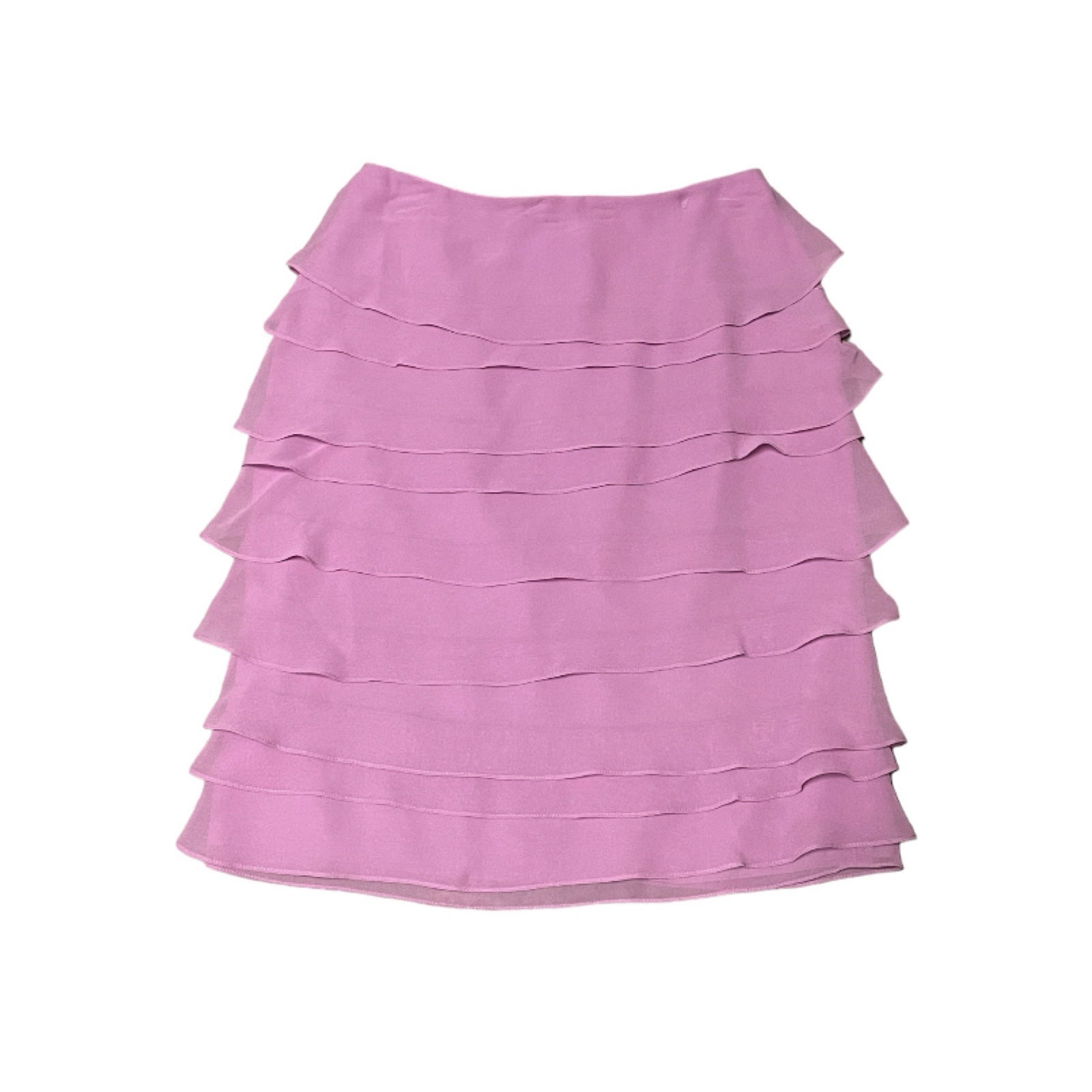 Juliana Collezione Silk Lilac Tiered Skirt Size 4
