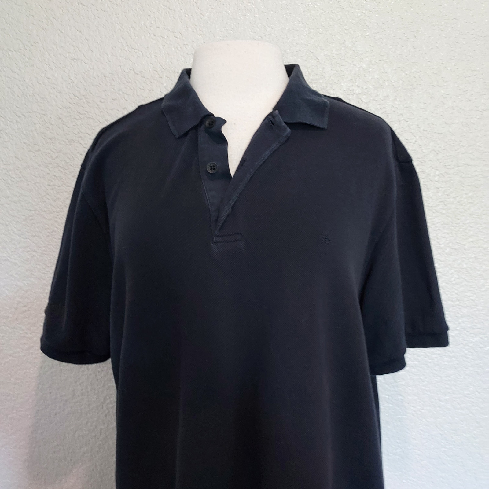 Rag & Bone Navy Blue Classic Cotton Polo Size XL