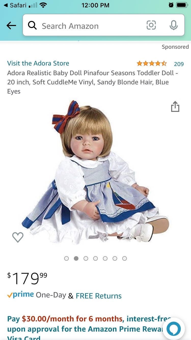 Adora realistic baby Doll - detail