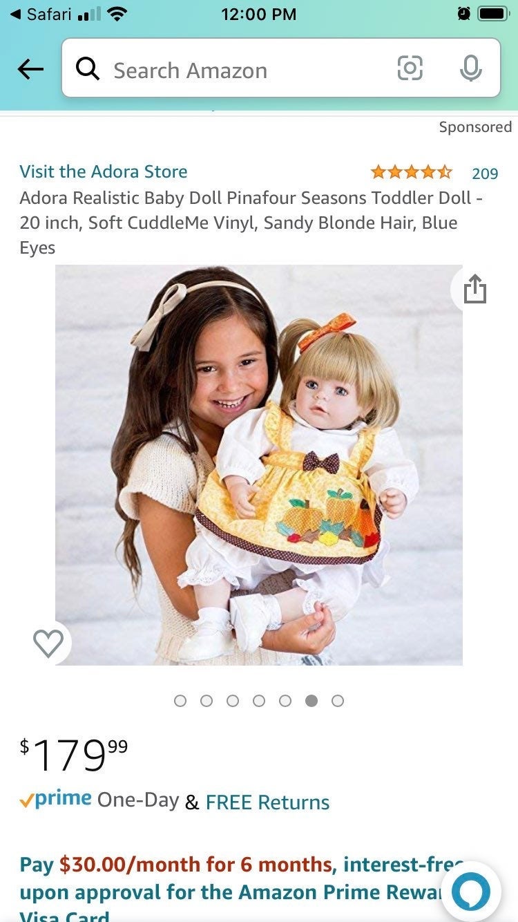 Adora realistic baby Doll - detail