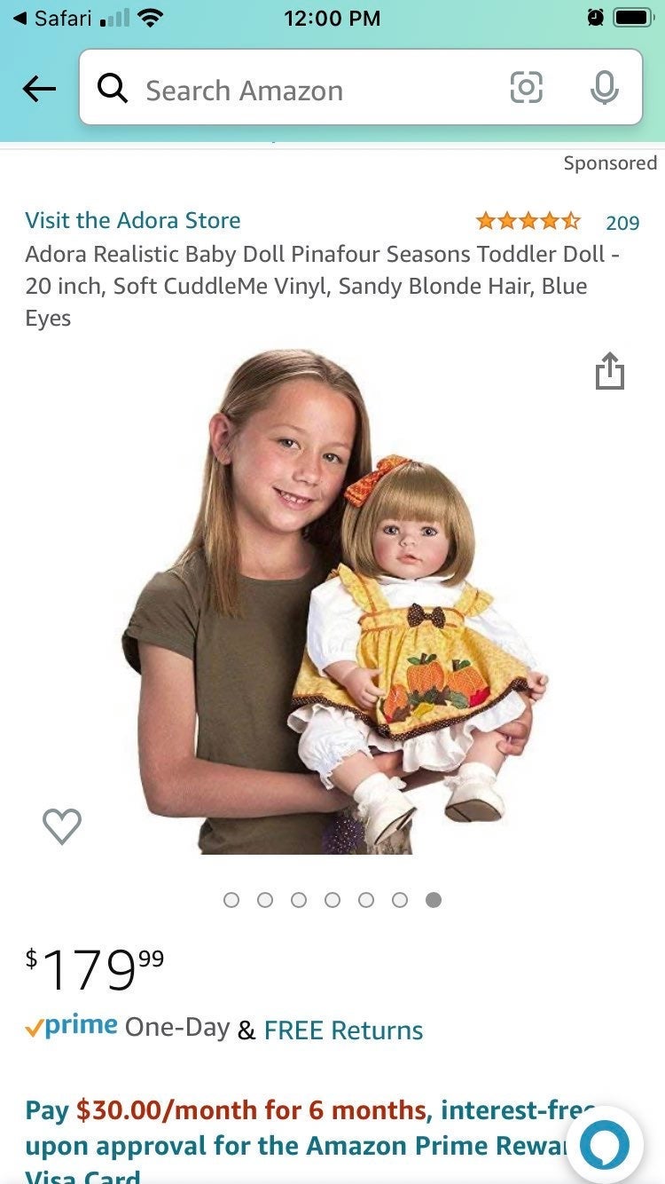 Adora realistic baby Doll - detail