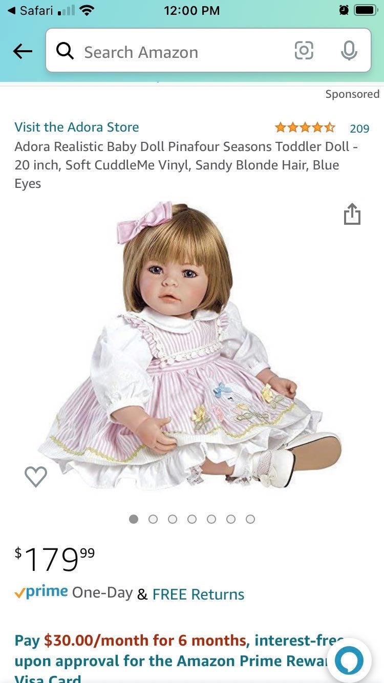 Adora realistic baby Doll - detail