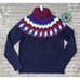 J CREW Womens XXS Fair Isle Blue Red Turtleneck WOOL ALPACA Sweater - 328 NWT