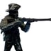 vintage bronze statue sculpture The US Cavalry Riffle Man 9” Revolutionary War