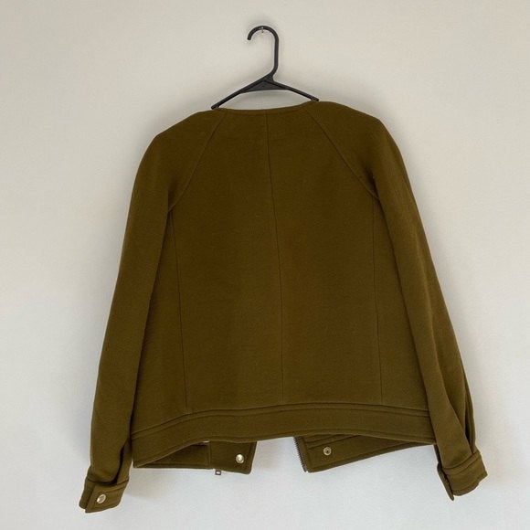 J. Crew Double Cloth Wool hotsell Zipped Moto Jacket