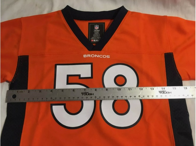 YOUTH LARGE OFFICIAL NFL NWT 2025 DENVER BRONCOS VON MILLER #58 JERSEY IG 116
