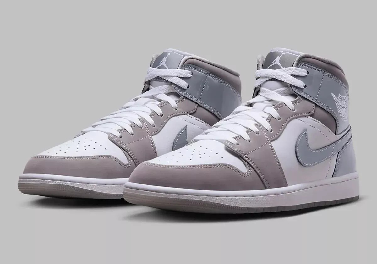 Nike Air Jordan 1 Mid SE White Medium Grey Cool Grey
