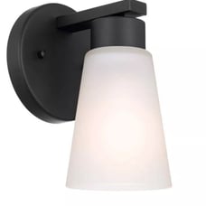 2-Pack Kichler BK Stamos 8 Tall Wall Bathroom Sconce Black 52437 New