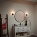2-Pack Kichler BK Stamos 8 Tall Wall Bathroom Sconce Black 52437 New