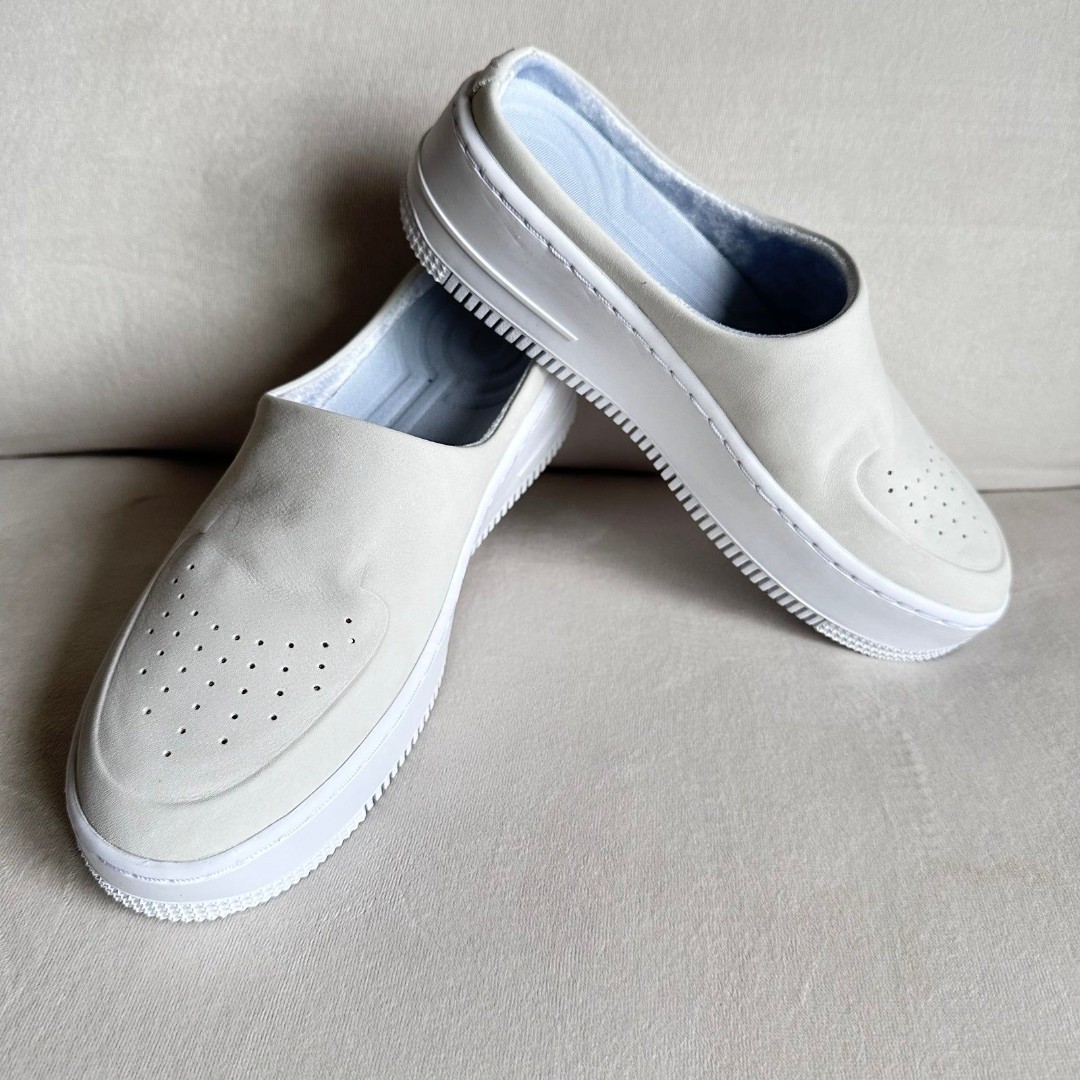 Nike AF1 Air Force One Lover XX AO1523 100 Off White Mules Clogs Shoes Womens 7