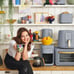 Beautiful 6QT Touchscreen Air Fryer, Cornflower Blue by Drew Barrymore