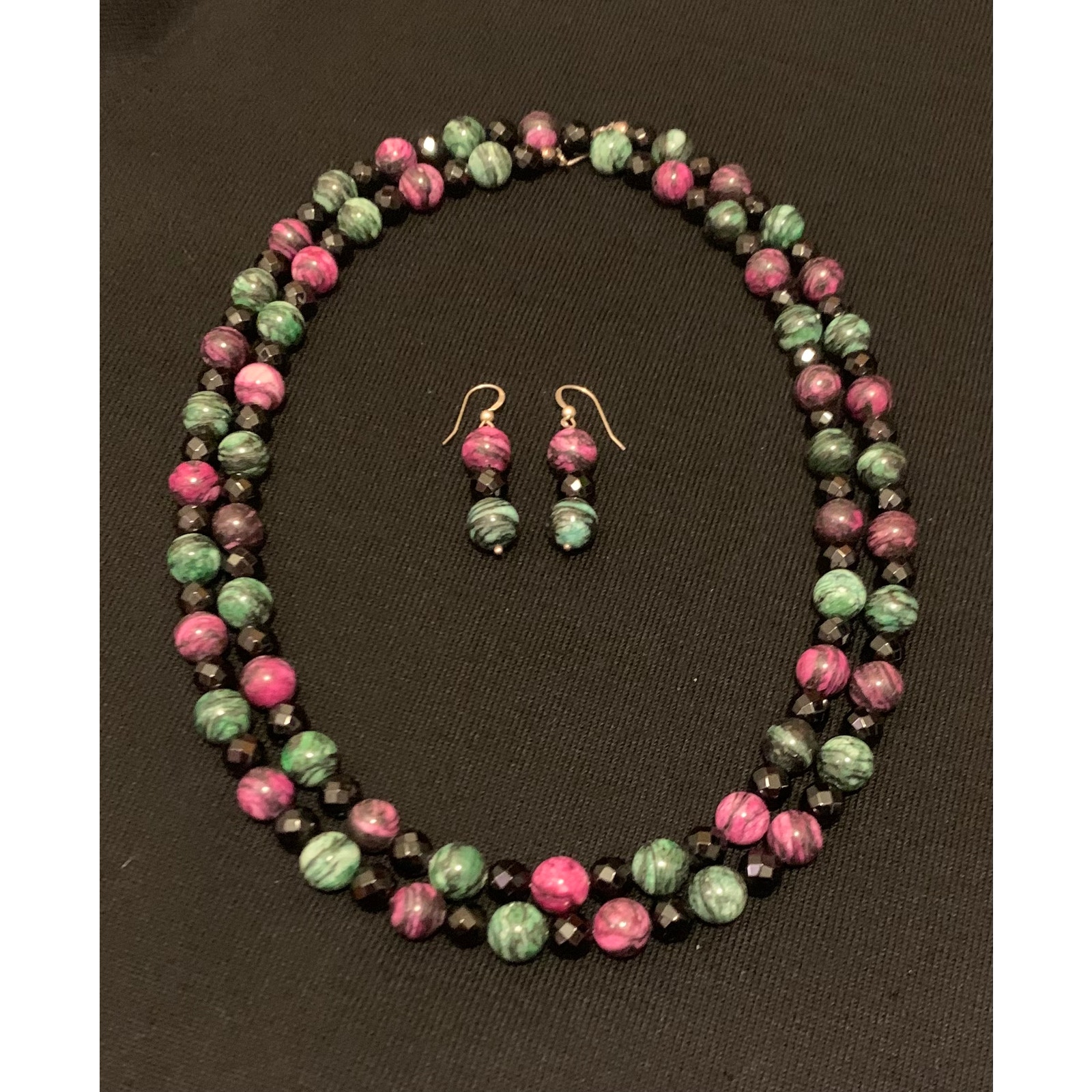 Jay King Sterling Silver and Agate Necklace and Earring Set