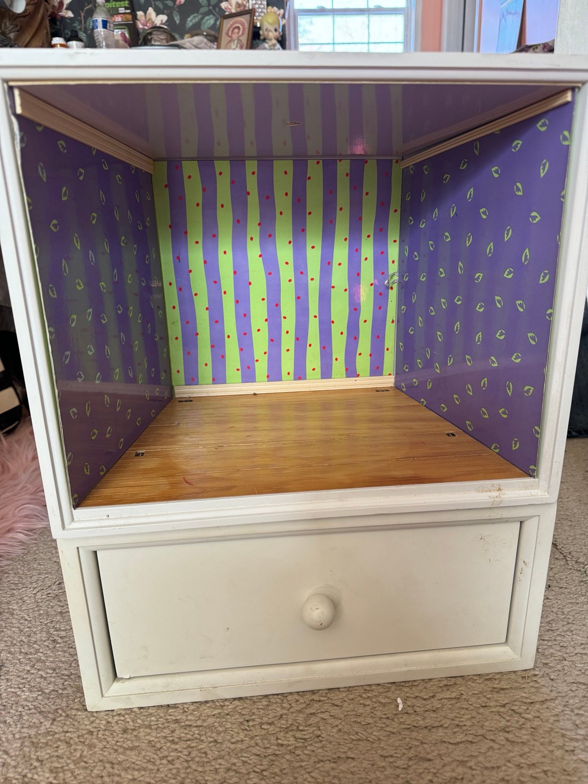American girl Mini illuma room purple and green