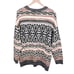 NEW Lucky Brand Grey Jacquard Boyfriend Cardigan Sweater Southwestern Size Large