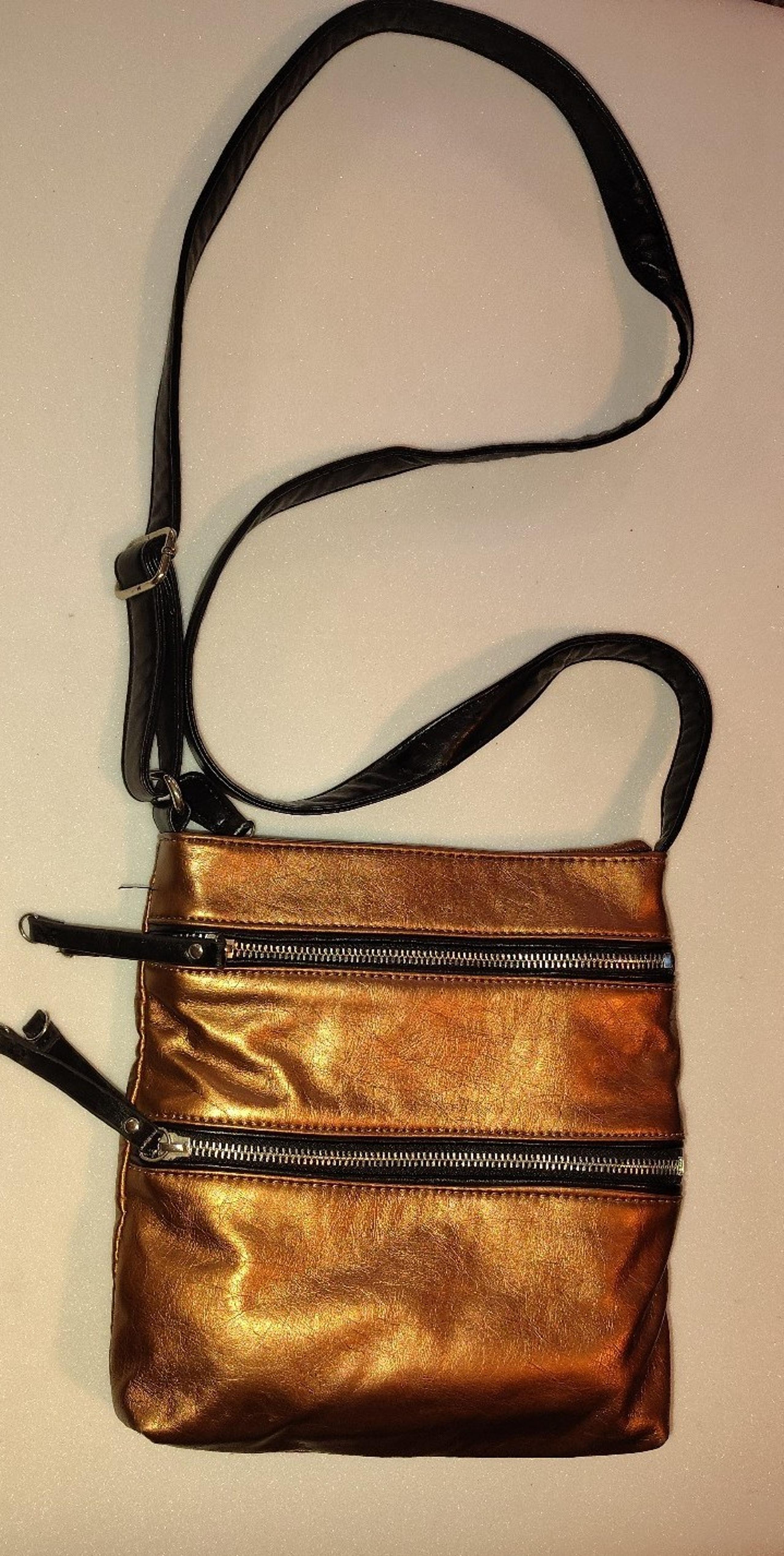 Copper Colored Crossbody w/Black Adjustable Strap