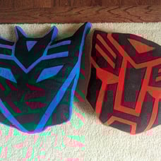 Transformers Autobot & Decepticon Logo Pillows
