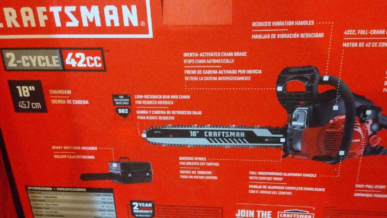 Craftsman 18 42cc chainsaw