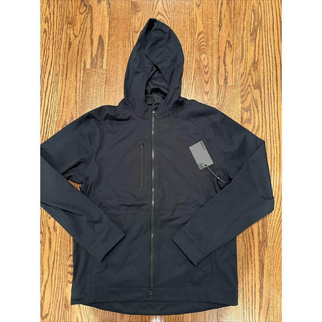Men's M - G/FORE Golf Jacket Full Zip Repel Soft Shell Hoodie Black G4MF21O13