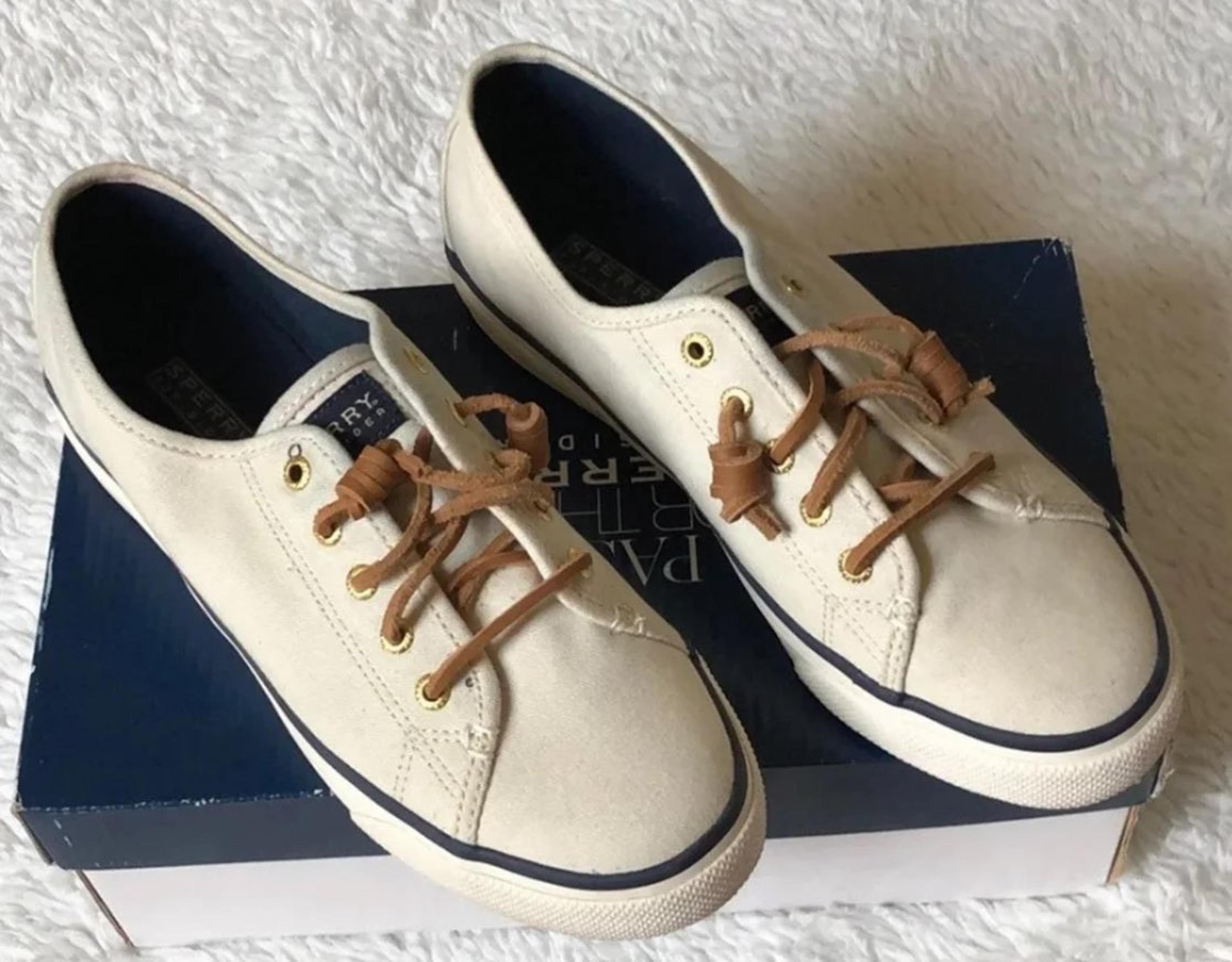 SPERRY SEACOAST IVORY SHOES