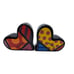 SET OF ROMERO BRITTO HEART SHAPED SALT AND PEPPER SHAKERS