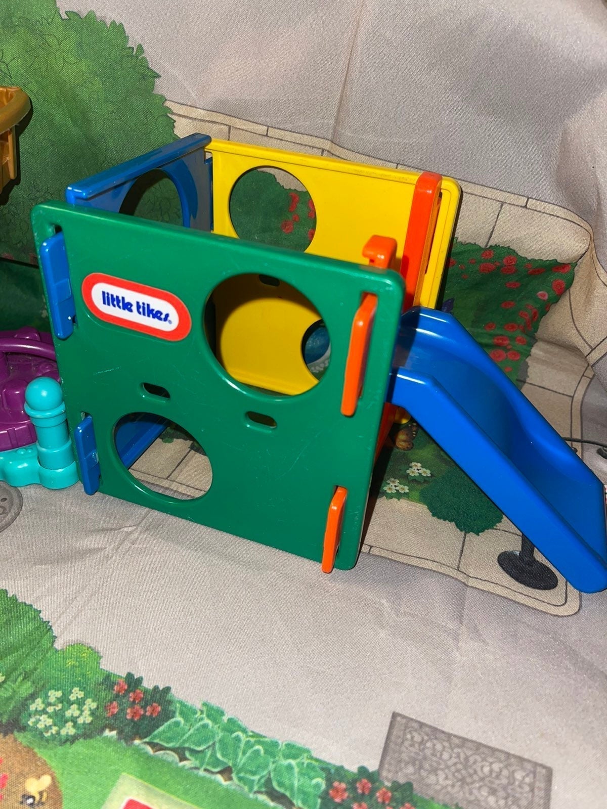 little tikes cube climb slide playground set