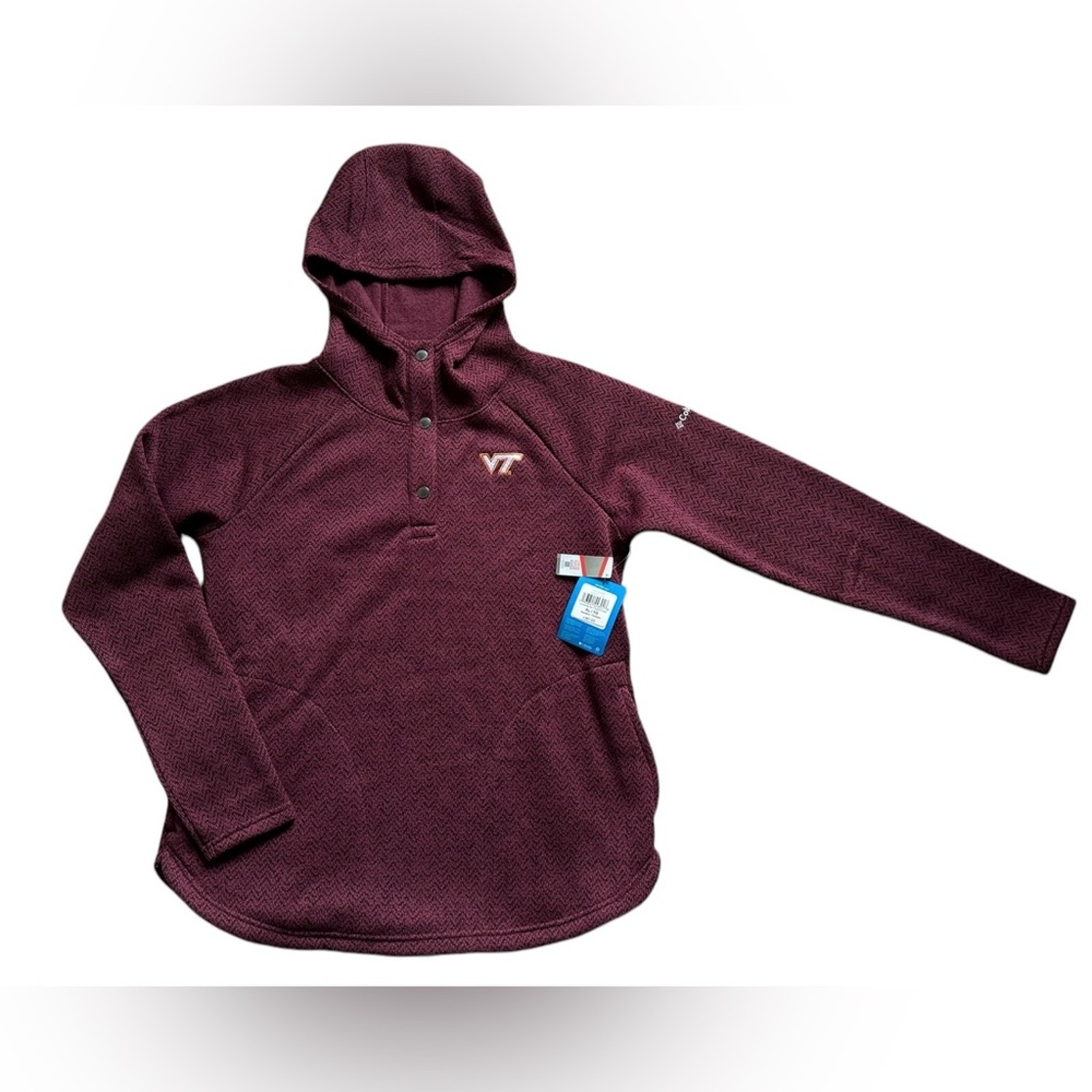 Columbia Women’s VT Hokies Darling Days Raglan fleece pullover size XL NWT