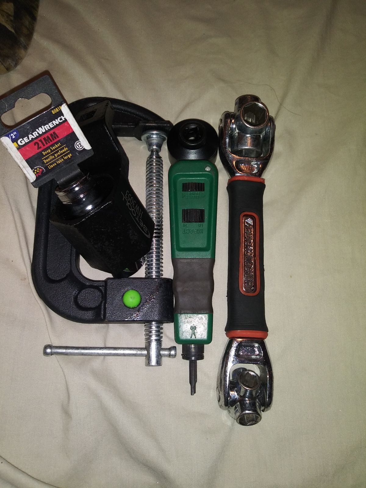 tools all new the oil wrench is used and