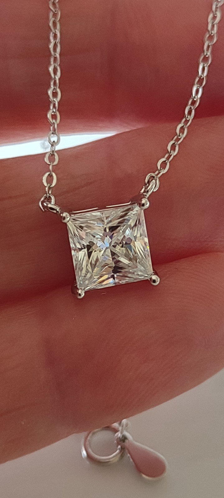 2 carat gra certified diamond pendant necklace positive testing 925 Sterling 18