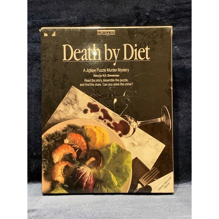 BePuzzled Death by Diet 500 Pc Mystery Jigsaw Puzzle - 1987 Brand NEW Sealed