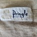 Pringle of Scotland Vintage 100% Lambswool V Neck Beige Plaid Sweater Men's Sz M