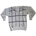 Pringle of Scotland Vintage 100% Lambswool V Neck Beige Plaid Sweater Men's Sz M