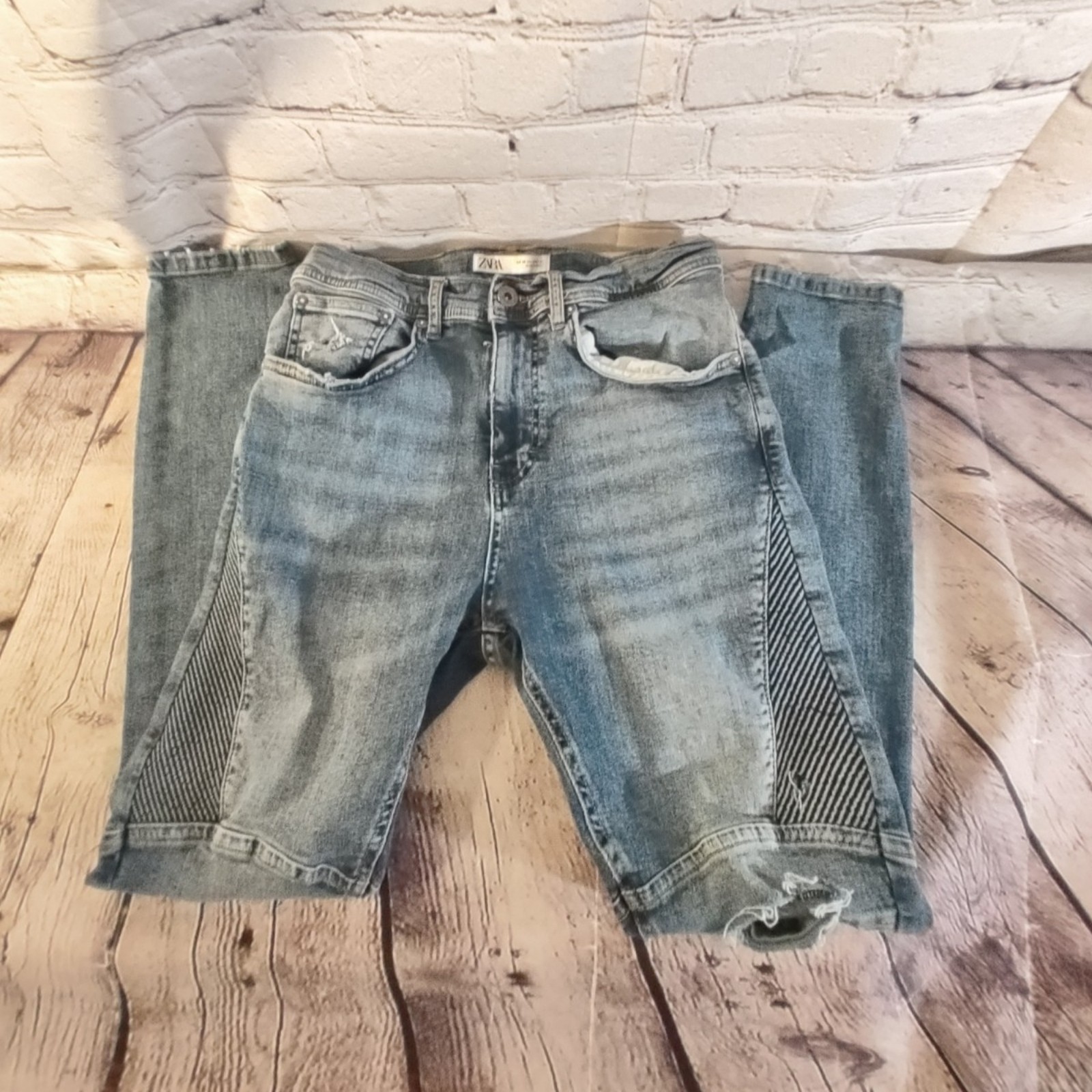 Zara Man Moto Destroyed Jeans Size 31