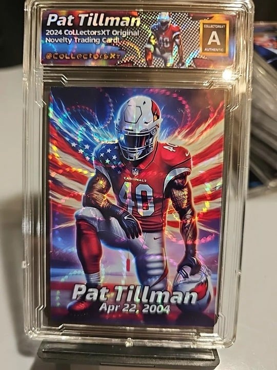 Pat Tillman Tribute Card Cracked Ice Refractor Limited Editioner Condo for Indoo
