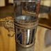 Vintage 1950s Blue Glass Silver Wrapped Filigree Decanter and Glass Set