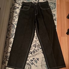 Vintage SouthPole Jeans Mens Size 36 Baggy Black Embroidered Y2k Color Black