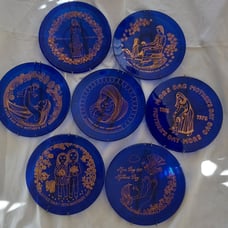 Wall Chargers ×7 Mors Dag Mother's Day Sweden Orrefors Plates Set 1971 -1977