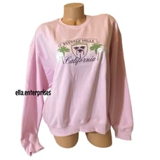 VS Pink L Spring Orchid Beverly Hills Ivy Fleece Classic Crew Sweater