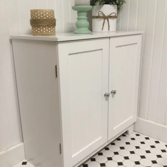 Farmhouse dual cabinet console table Or Nightstand Bathroom Cabinet