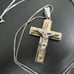 ROCAWEAR STUNNING JESUS on The Cross Two Tone Pendant In Sterling Silver Chain.