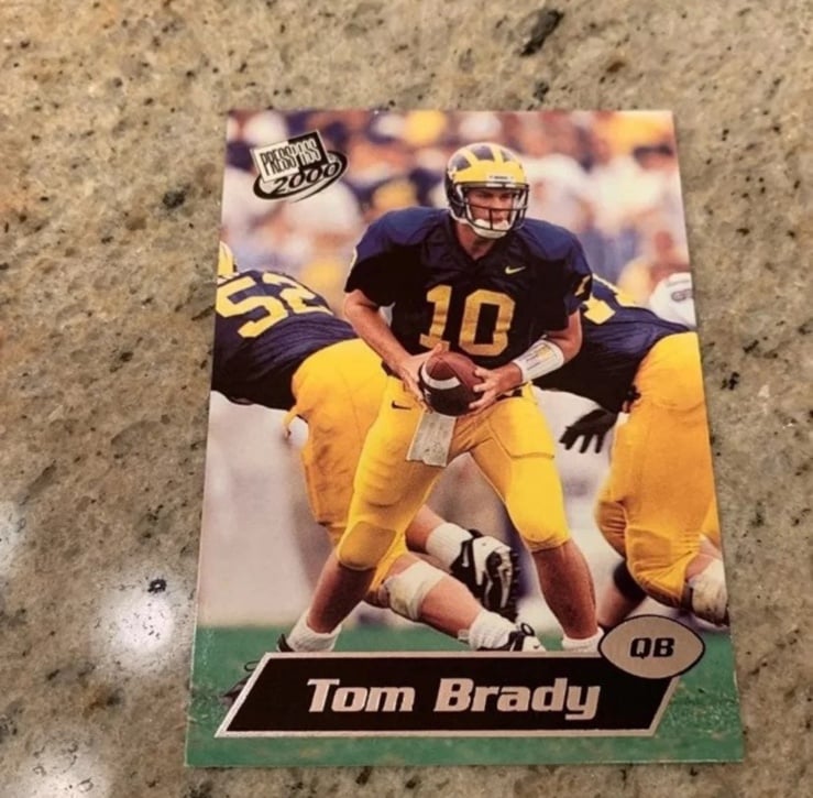 Tom Brady Press Pass rookie card