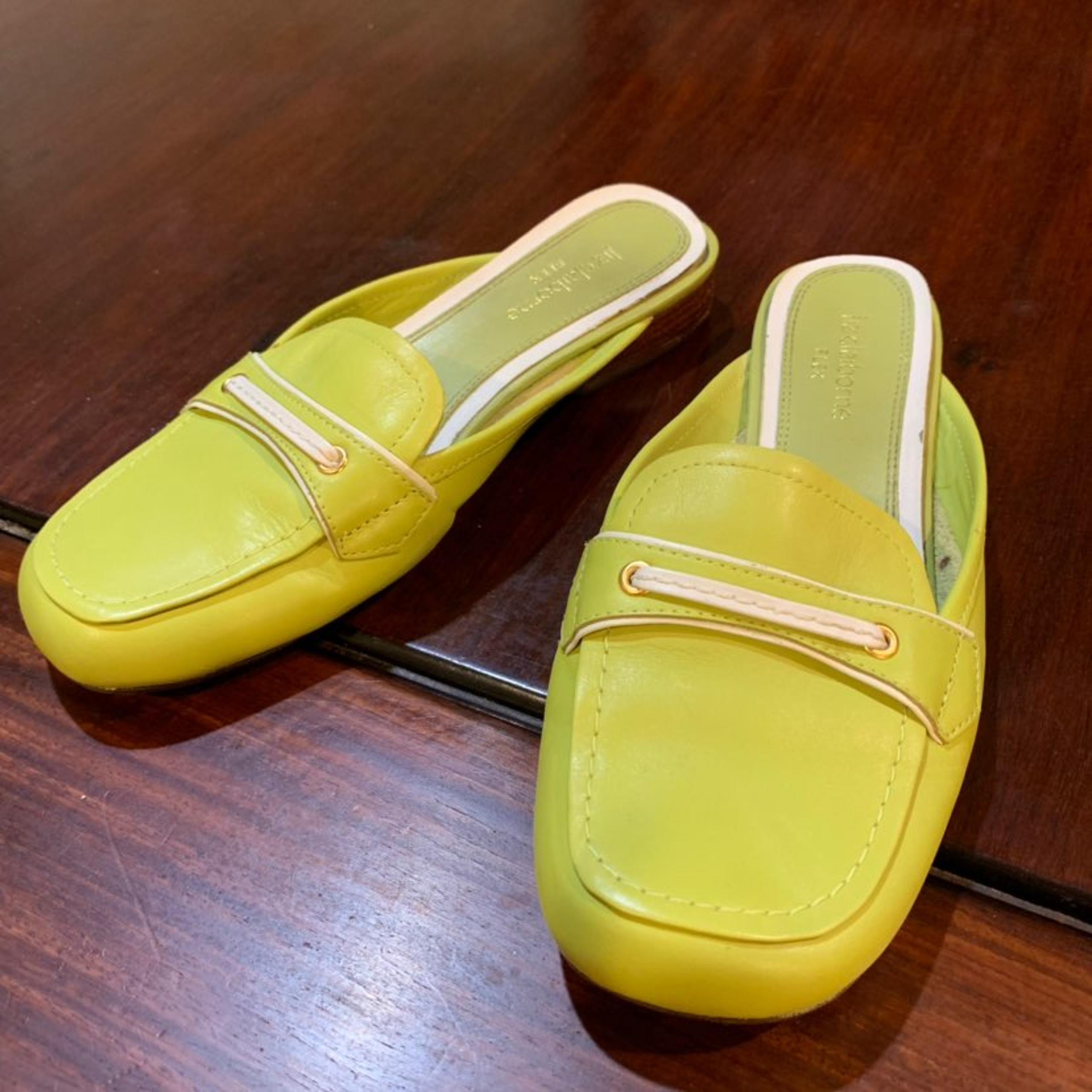 Vintage Lime Green Slippers / Slip-ons
