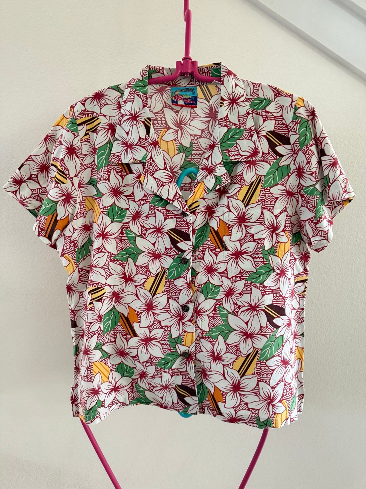 Reyn Spooner Vintage Hawaiian Shirt Floral Vacation Shirt Women’s Medium