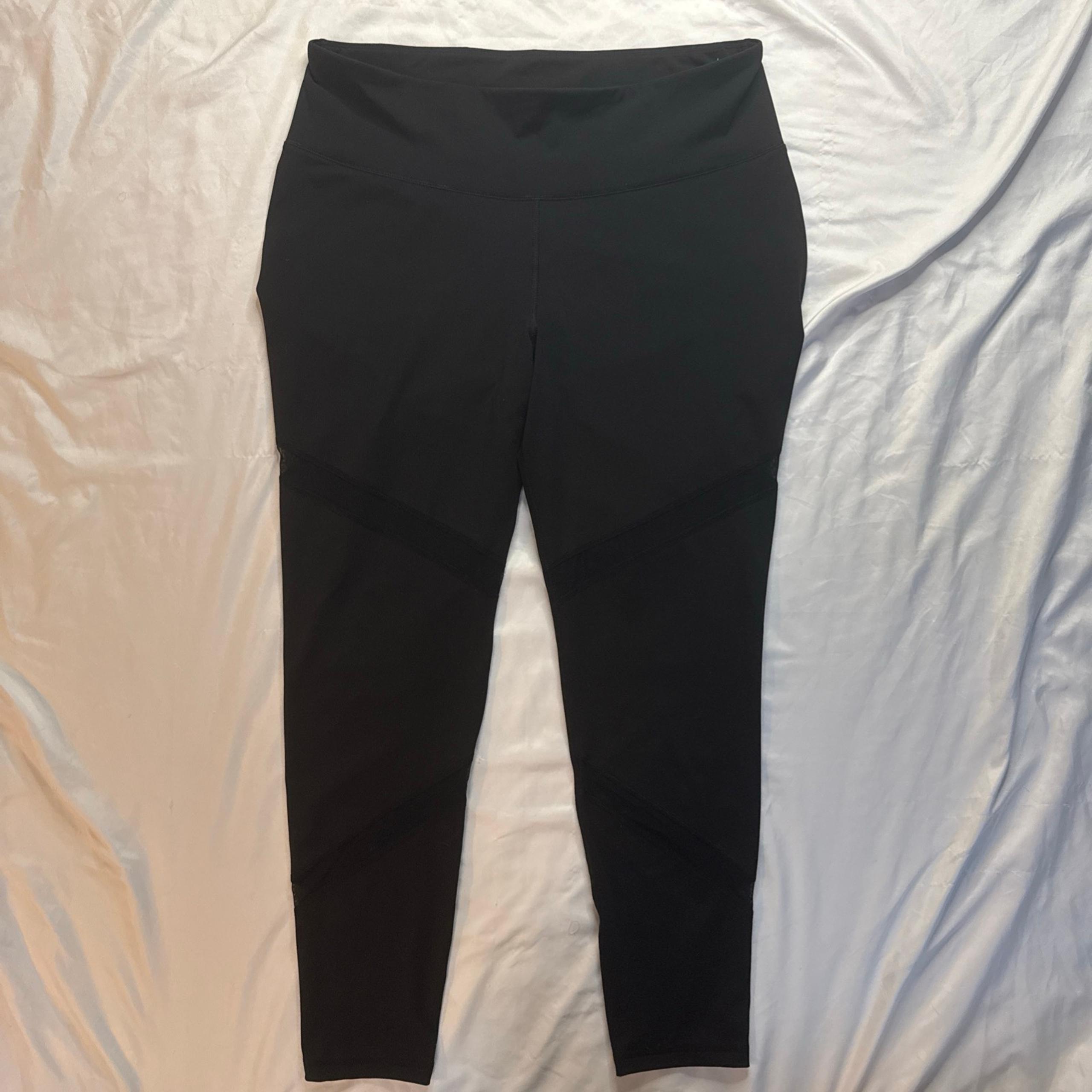 Old Navy Active Go-Dry Women’s Leggings Joggers Activewear Black w/ Mesh XXL
