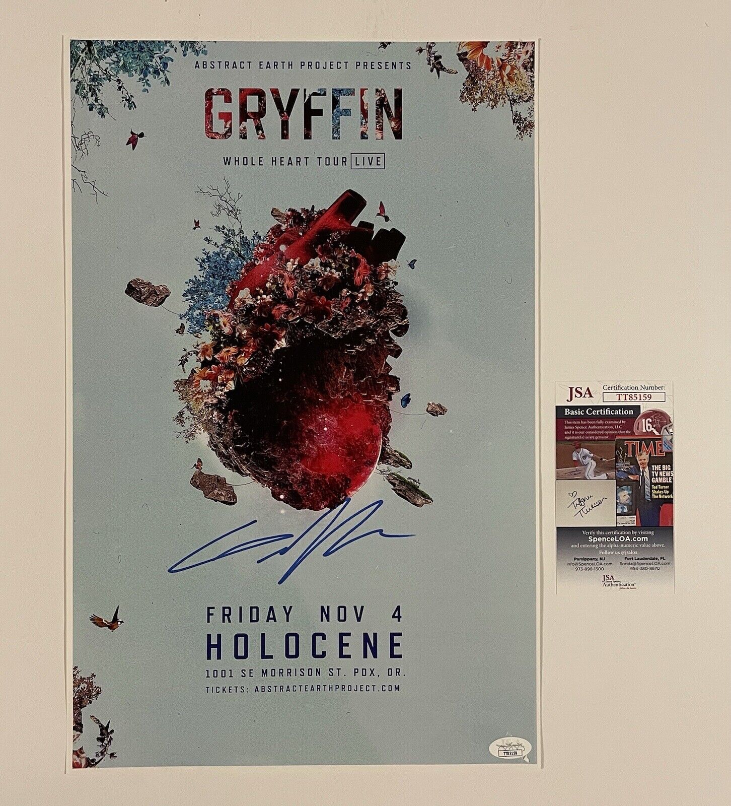 GRYFFIN SIGNED 11x17 POSTER EDM PRODUCER JSA COA
